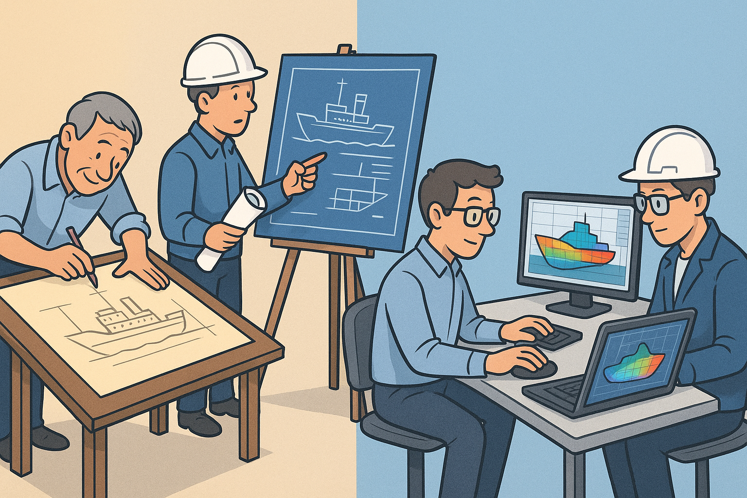 Design Software History: Evolution of Marine Engineering Software: From Manual Drafting to Advanced Computational Design Technologies