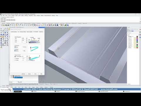 CAMJam #392: 3 Axis Machining Between 2 Curves