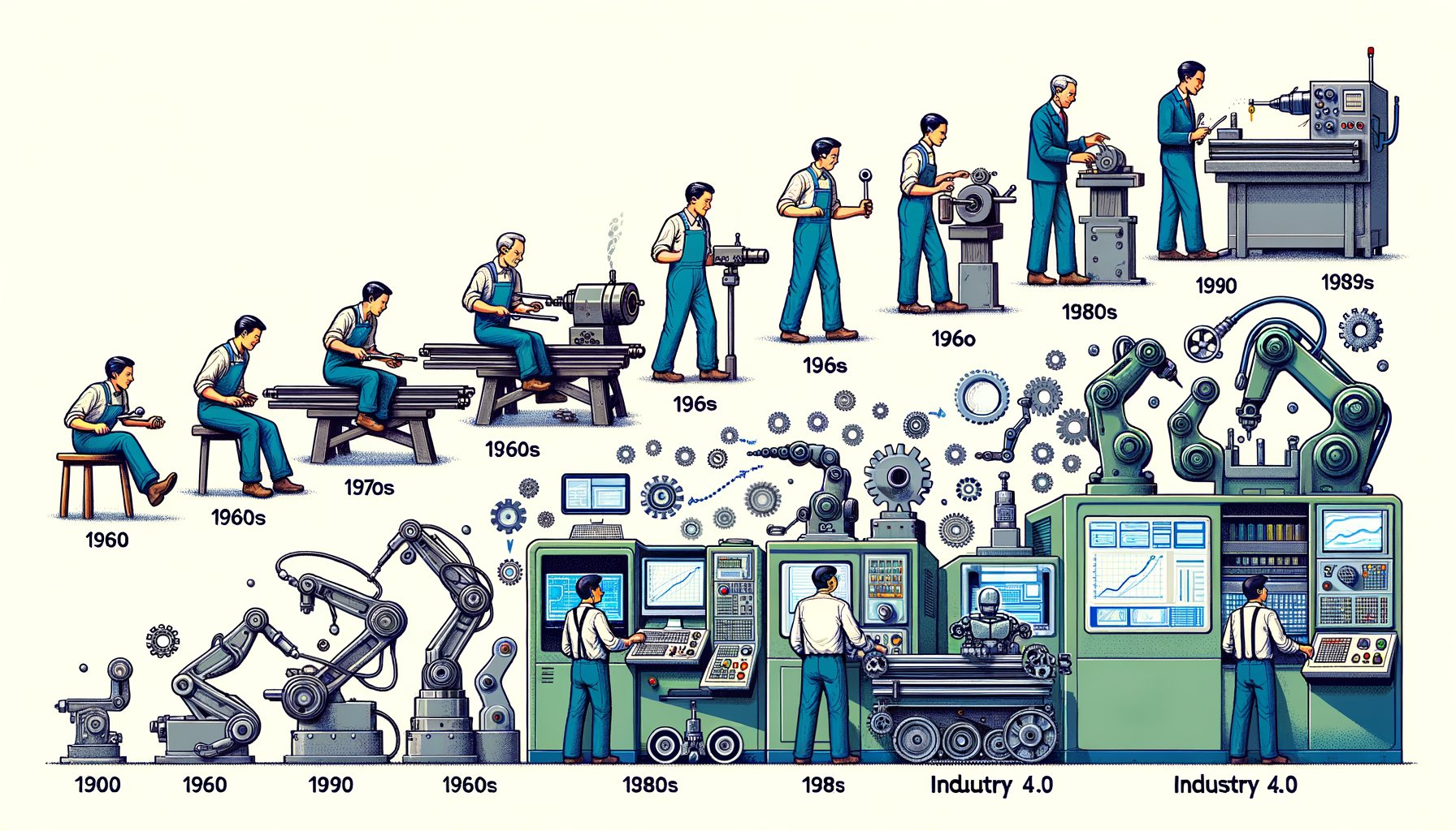 Design Software History: The Evolution and Impact of Computer-Aided Manufacturing: From Numerical Control to Industry 4.0