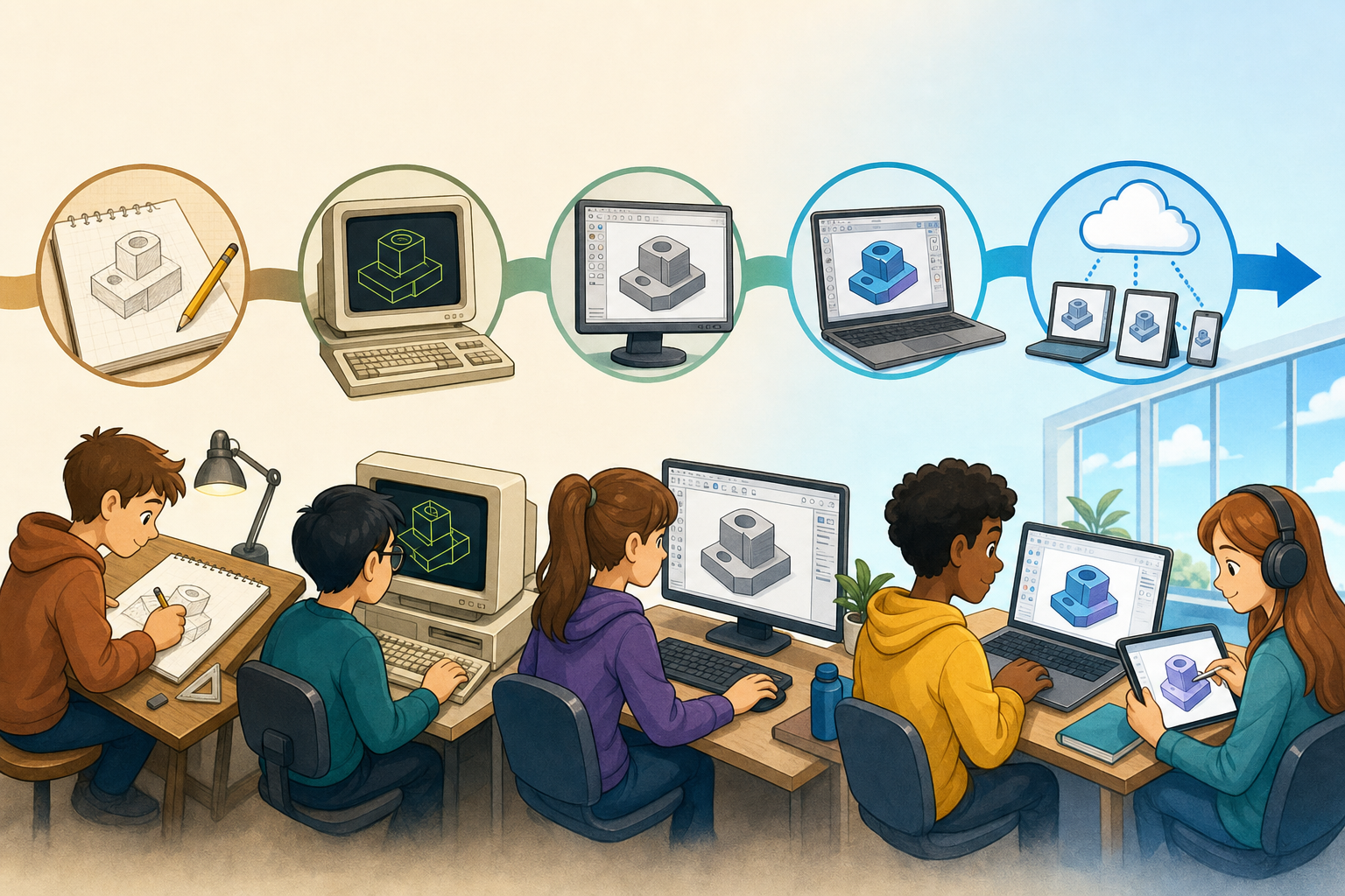 Design Software History: Educational CAD History: From Sketchpad to Cloud-Based Student Modeling