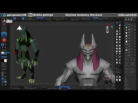 Stylized Anatomy Blockouts with George Zaky - Zbrush 2025: Day 18 (Egyptian Edition)