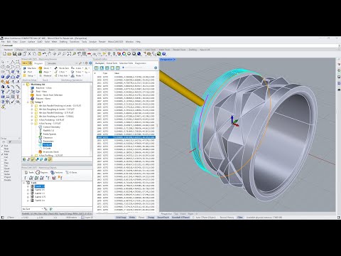 RhinoCAM Continuous 4 Axis Facing