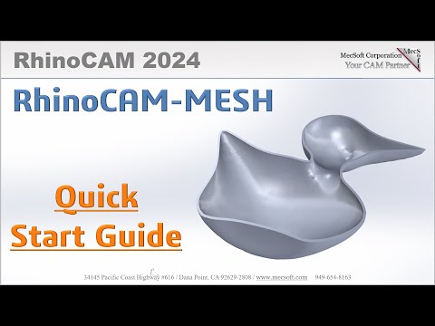 RhinoCAM 2024 MESH Module Quick Start