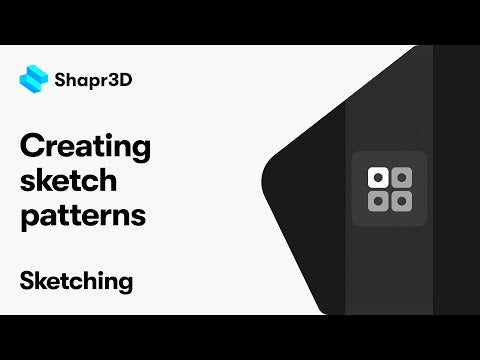 Shapr3D Manual - Creating sketch patterns | Sketching
