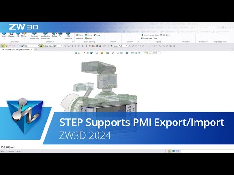 STEP Supports PMI Export/Import | ZW3D 2024 Official