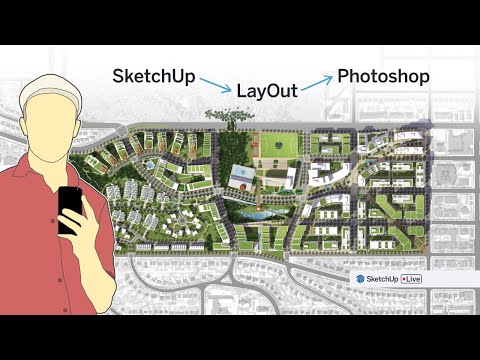 How to Create Master Plan/Site Plan in SketchUp Tutorial