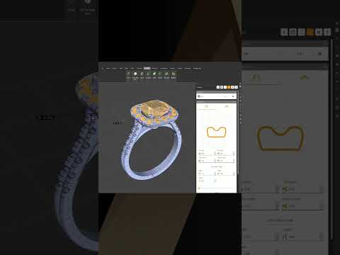 Designing a Fully Parametric Cushion Ring #shorts | RhinoArtisan 3D Design