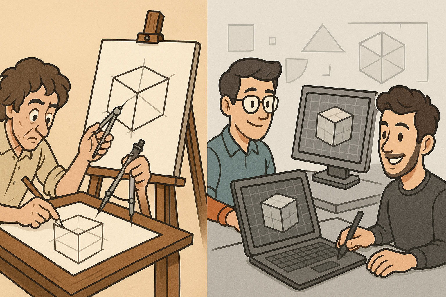 Design Software History: The Evolution of Geometric Modeling: From Traditional Drafting to Advanced Digital Design Techniques