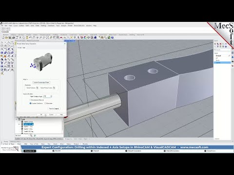 2½ Axis Drilling within Indexed 4 Axis CAM Setups