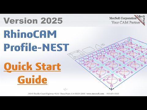 RhinoCAM 2025 Profile-NEST Module Quick Start