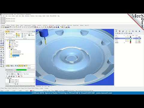 CAMJam #319: Spiral and Radial Finishing in RhinoCAM and VisualCADCAM