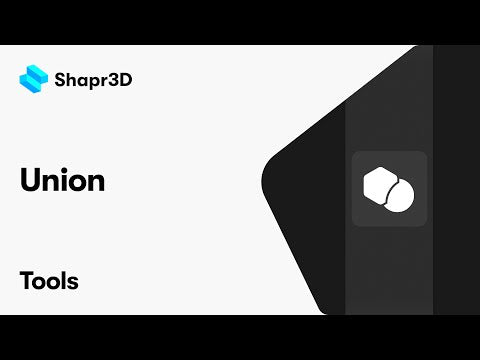 Shapr3D Manual - Union | Tools