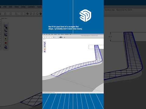Curved Sidewalk on an Incline - the EASY Way #sketchup