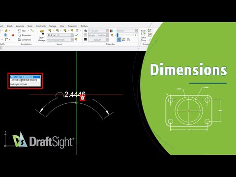 Create Arc Length Dimension with Dimension Text Override Using Command Window