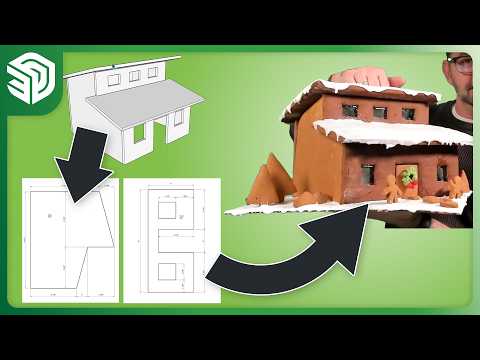 Modeling a Gingerbread House for Scale Printing | SketchUp Tutorial