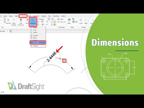 Create Arc Length Dimension at Angle from Toolbar