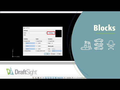 Insert Block from External Source(DraftSight Standard Blocks)
