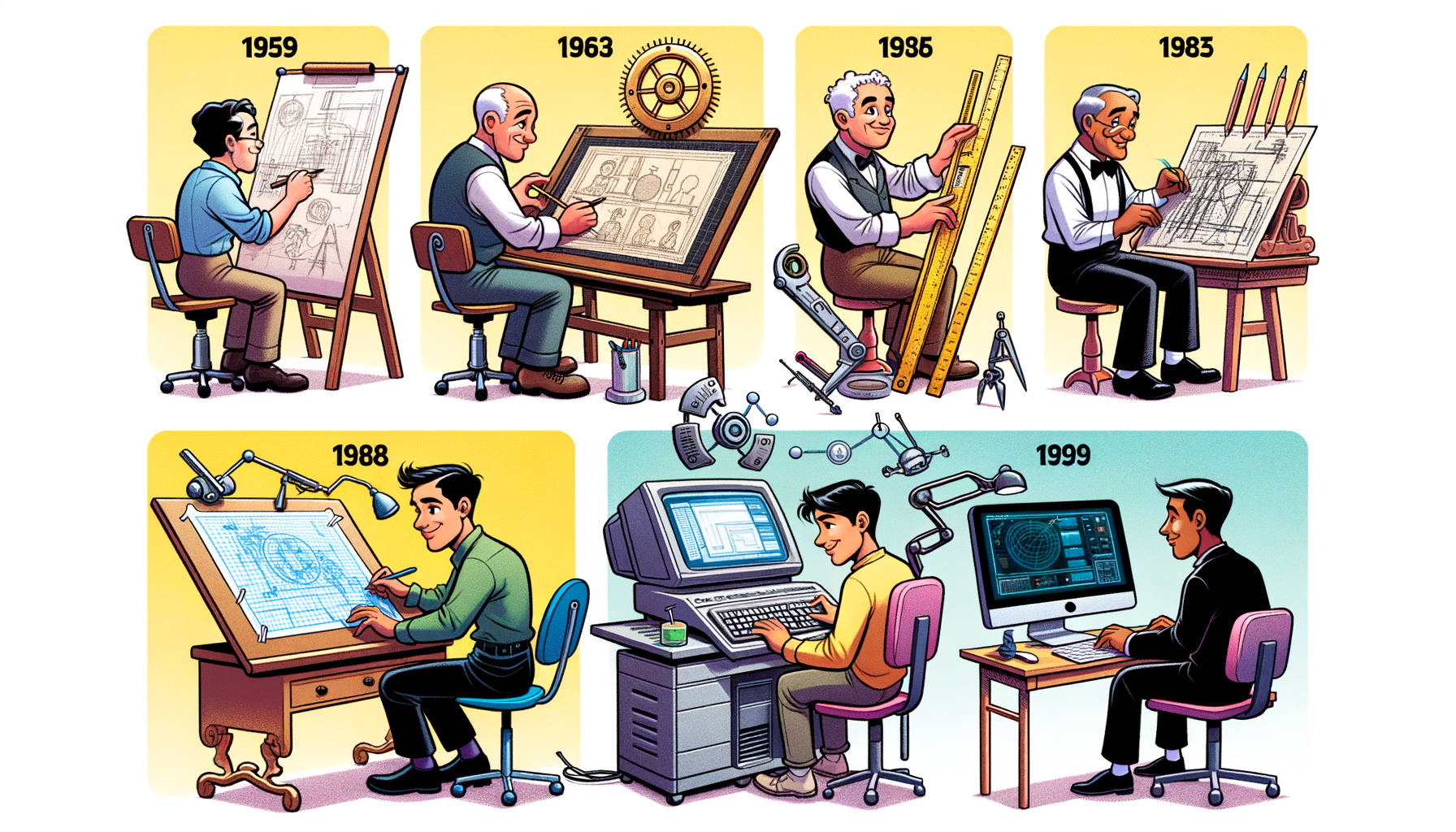 Design Era Software Design Software History: From Drafting Tables to AI: The Evolution and