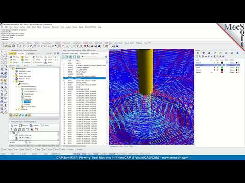 CAMJam #317: Viewing Tool Motions in RhinoCAM and VisualCADCAM