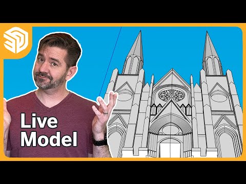 Drawing ST. PATRICK'S Cathedral Facade in SketchUp