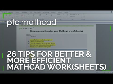 26 Tips & Recommendations for Your Mathcad Prime Work & Worksheets