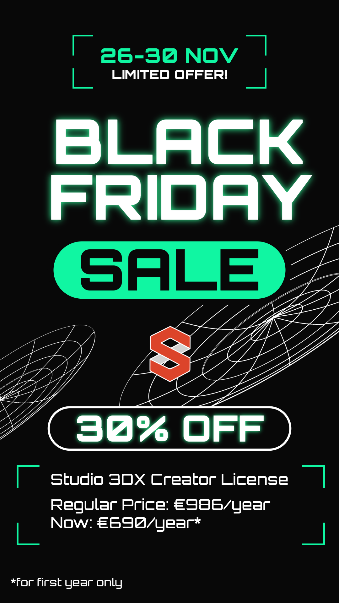 Studio 3DX Black Friday Sale