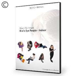 Dosch Design | DOSCH 2D Viz-Images: Bird's Eye People - Indoor
